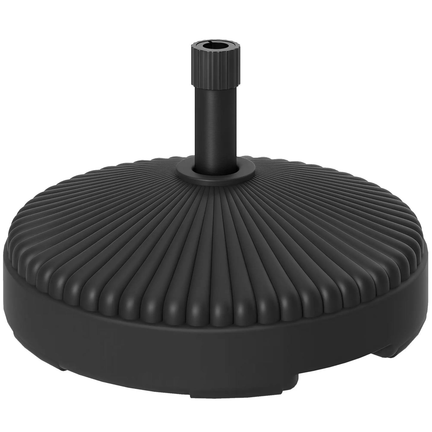 Round Plastic Patio Umbrella Base, 62lbs Sand or 51lbs Water, Black Umbrella Bases at Gallery Canada
