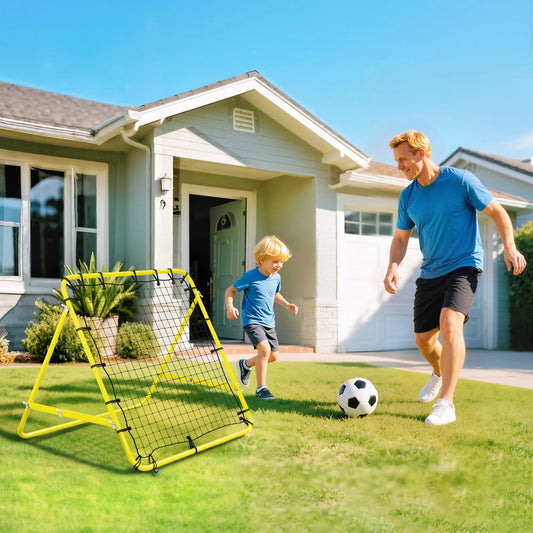 Volleyball Rebounder Net, Football Training Aid, Kickback Target, Yellow Soccer Yellow, Black at Gallery Canada