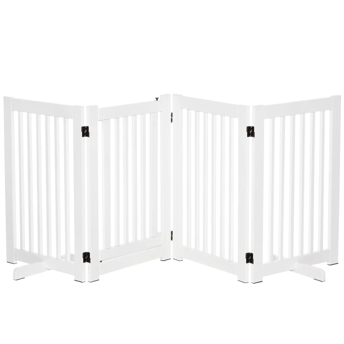 Wooden Pet Gate, Foldable Dog Barrier, Z Shape 4 Panel Houses, Kennels & Pens at Gallery Canada