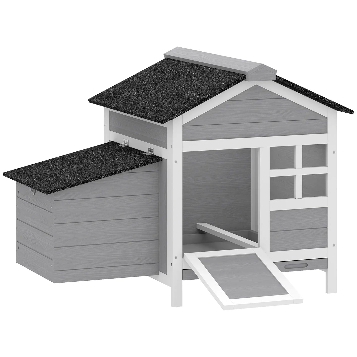 Wooden Chicken Coop With Nesting Box, Pull-Out Metal Tray, 36" x 25" x 27" Chicken Coops at Gallery Canada