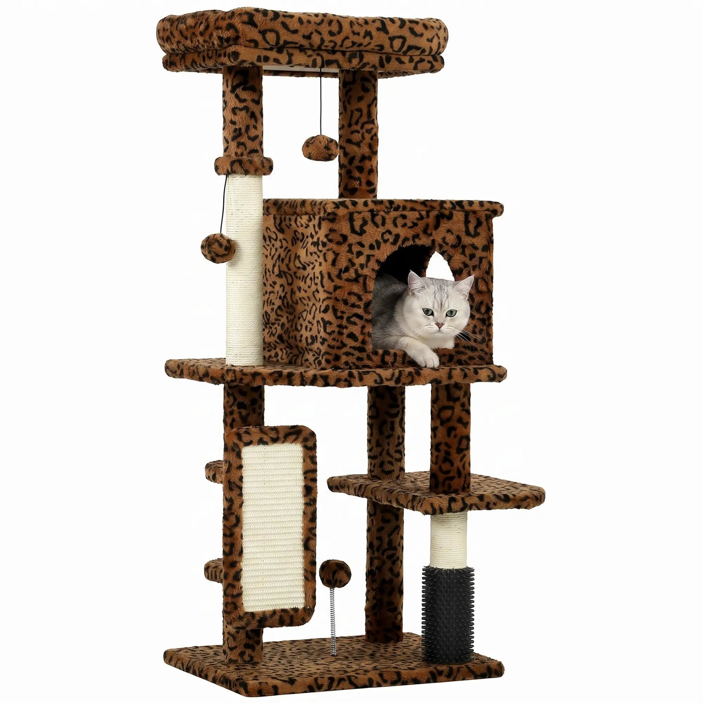 41 Inch Cat Tree With Scratching Posts, Bed, Condo, Platforms Cat Trees at Gallery Canada