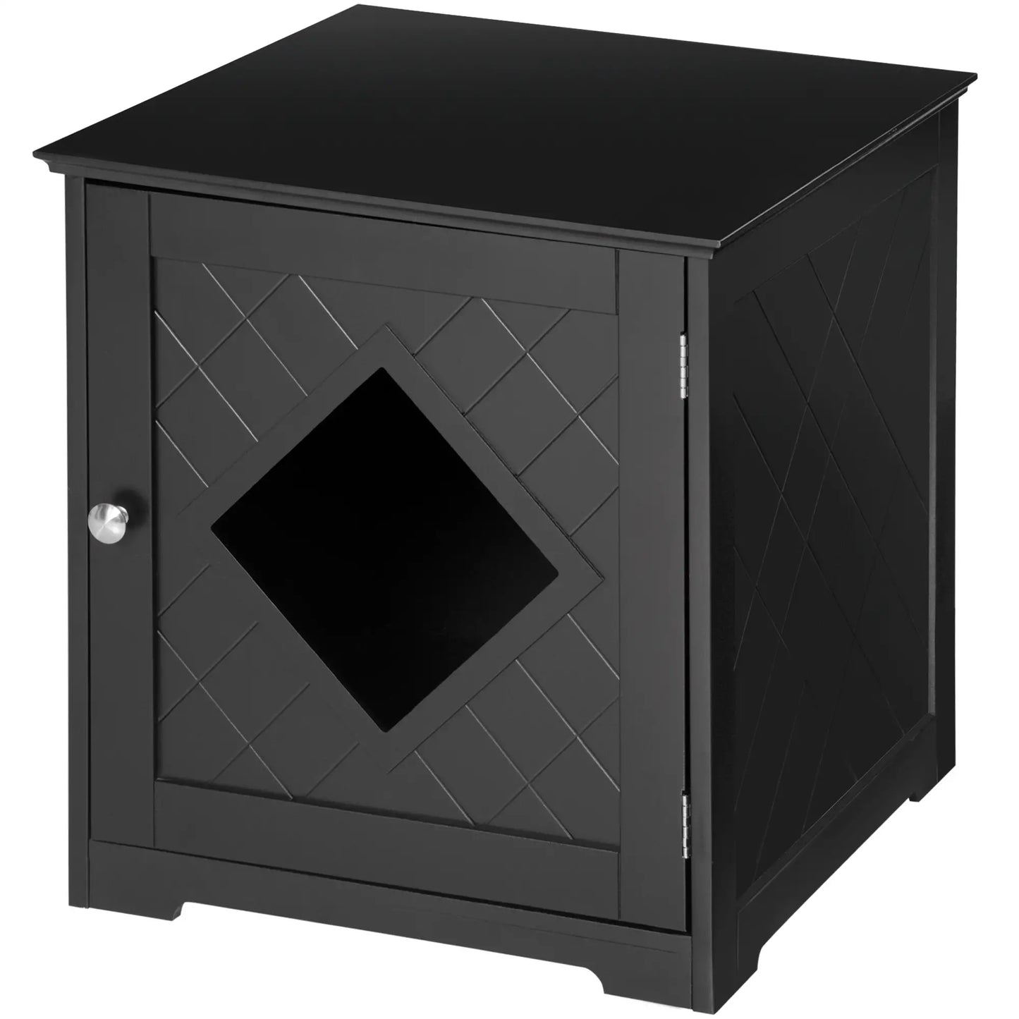 Cat Litter Box Enclosure End Table, Indoor with Magnetic Door, Black Cat Litter Box Enclosures at Gallery Canada