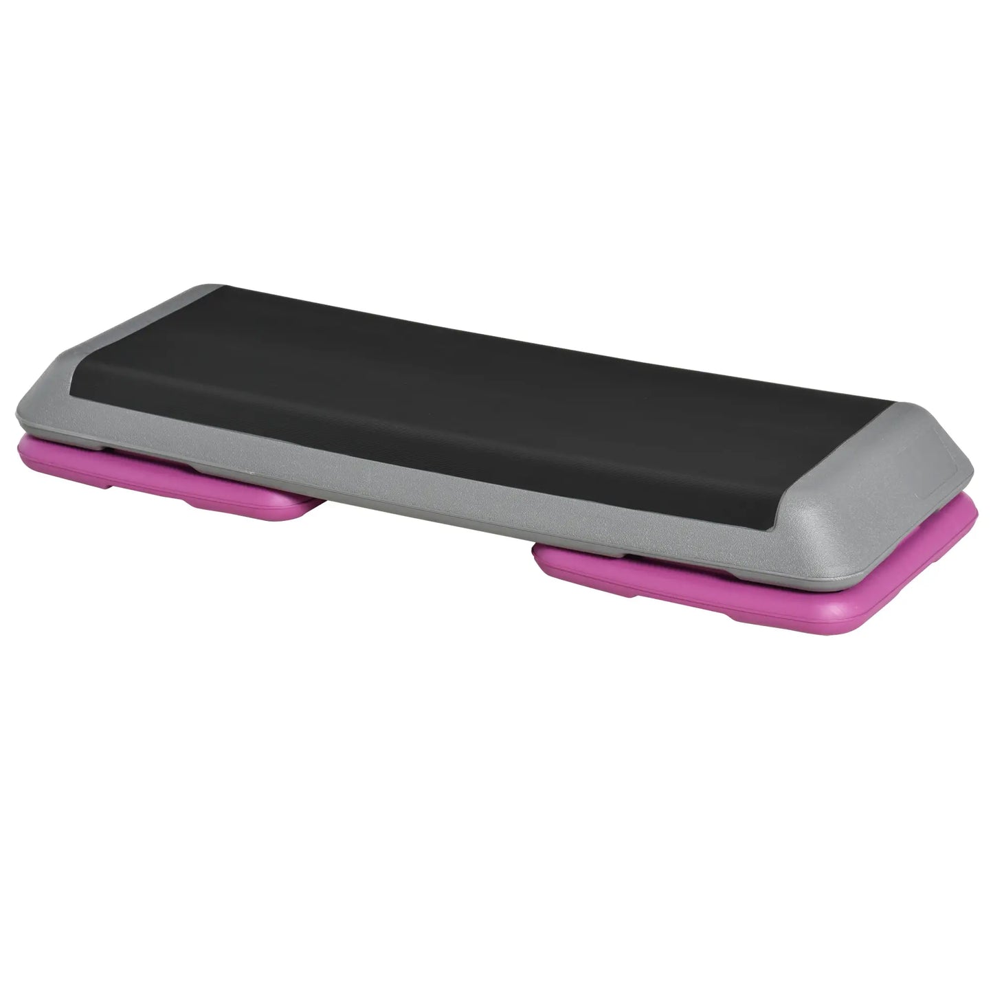 43" Adjustable Aerobic Stepper, 3 Level Risers, Cardio Fitness, Black Purple Aerobic Equipment at Gallery Canada