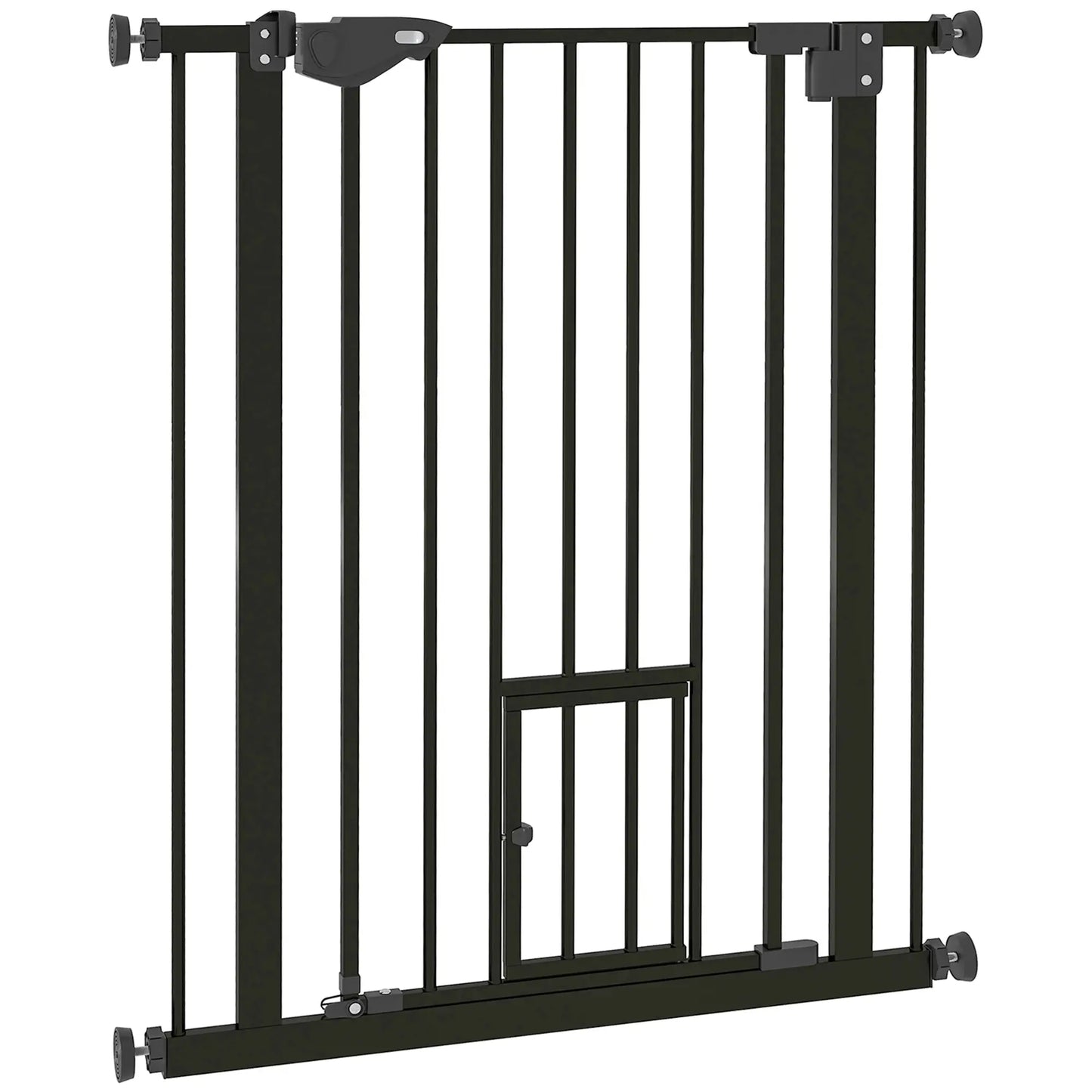 36" Indoor Dog Gate for Doorways, House, Stairs, Black Houses, Kennels & Pens at Gallery Canada