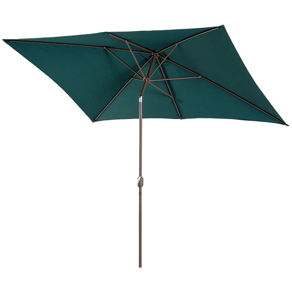 6.5x10ft Rectangle Aluminum Tilt Patio Umbrella, Green Sun Umbrellas at Gallery Canada