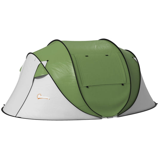 Pop Up Tent with Porch and Carry Bag, 3000mm Waterproof, for 2-3 People Camping Hiking, Green - Gallery Canada
