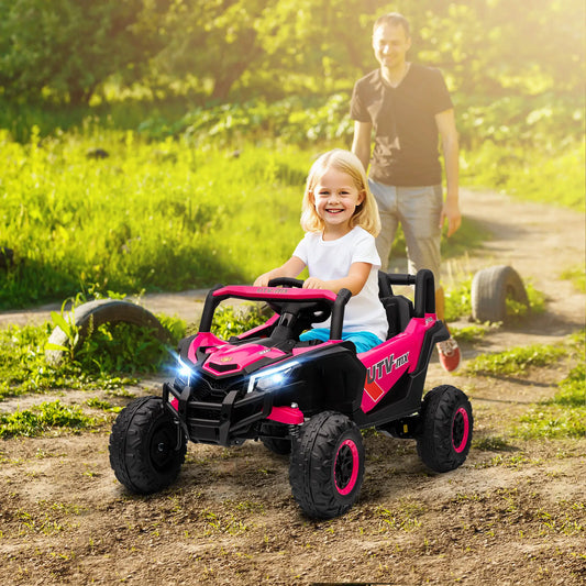 12V Kids Ride On Car, Remote Control, Battery Powered, Pink Electric Toy Cars Pink at Gallery Canada