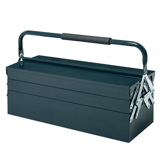 22" inches Metal Tool Box Portable 5-Tray Cantilever Steel Tool Chest Cabinet, Dark Green - Gallery Canada