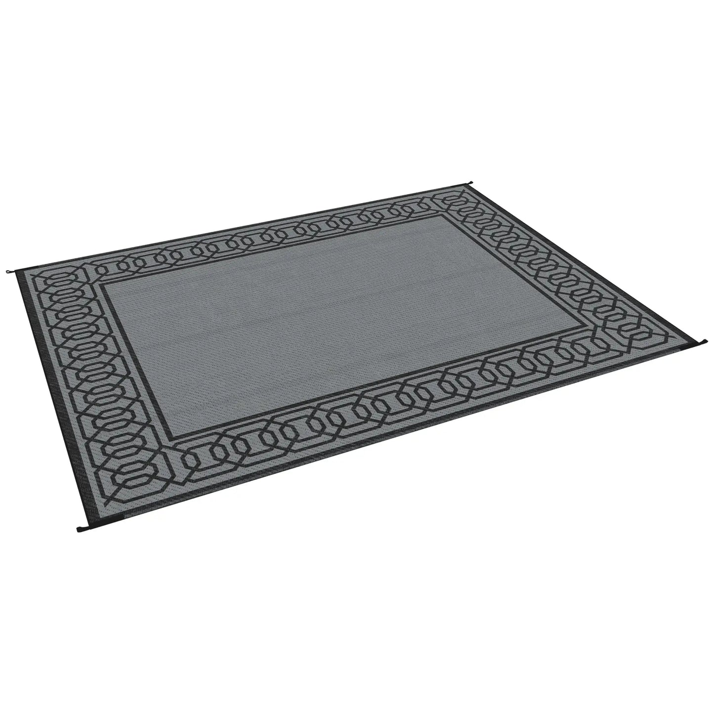 Portable Outdoor Rug, 9' x 12', Waterproof, Reversible, Black and Grey Outdoor Reversible Rugs at Gallery Canada