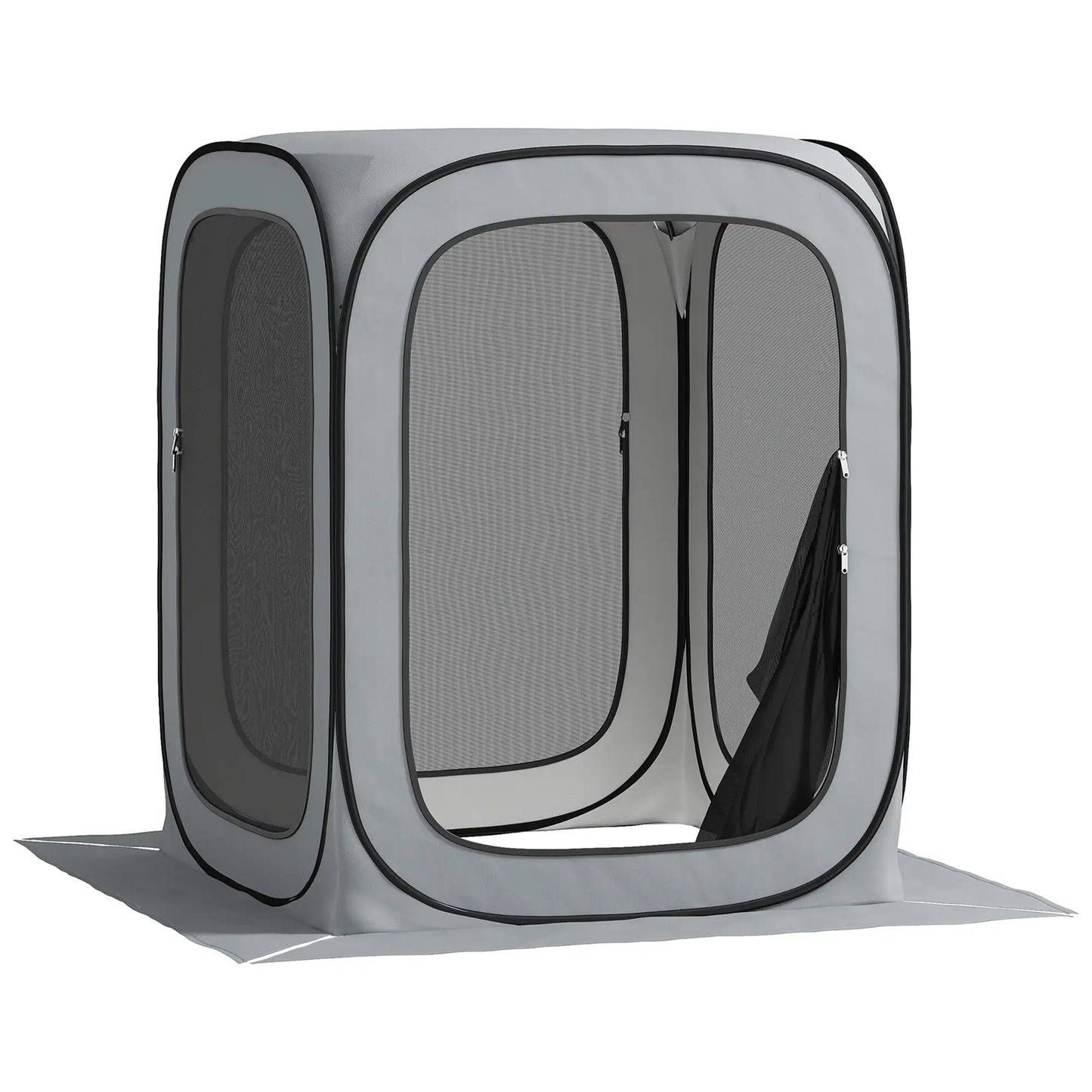 6x6ft Pop Up Screen Tent, UPF50+ Portable Camping Gazebo, Light Grey Camping Tents at Gallery Canada