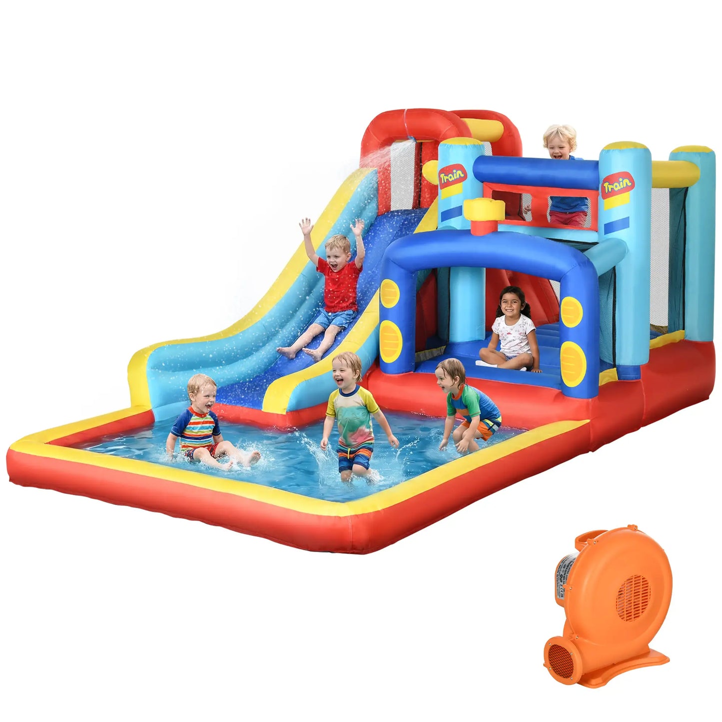 Inflatable Bounce House, 14.3 x 8FT, 4 in 1 With Slide, Climbing Wall Inflatables at Gallery Canada