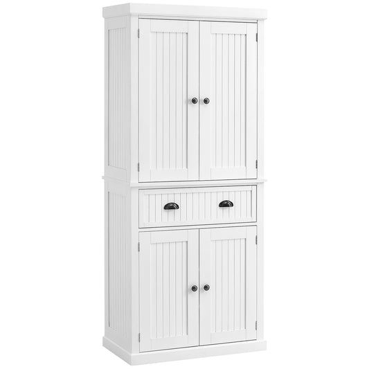 Tall Colonial Style Free Standing Kitchen Pantry Storage Cabinet - Gallery Canada