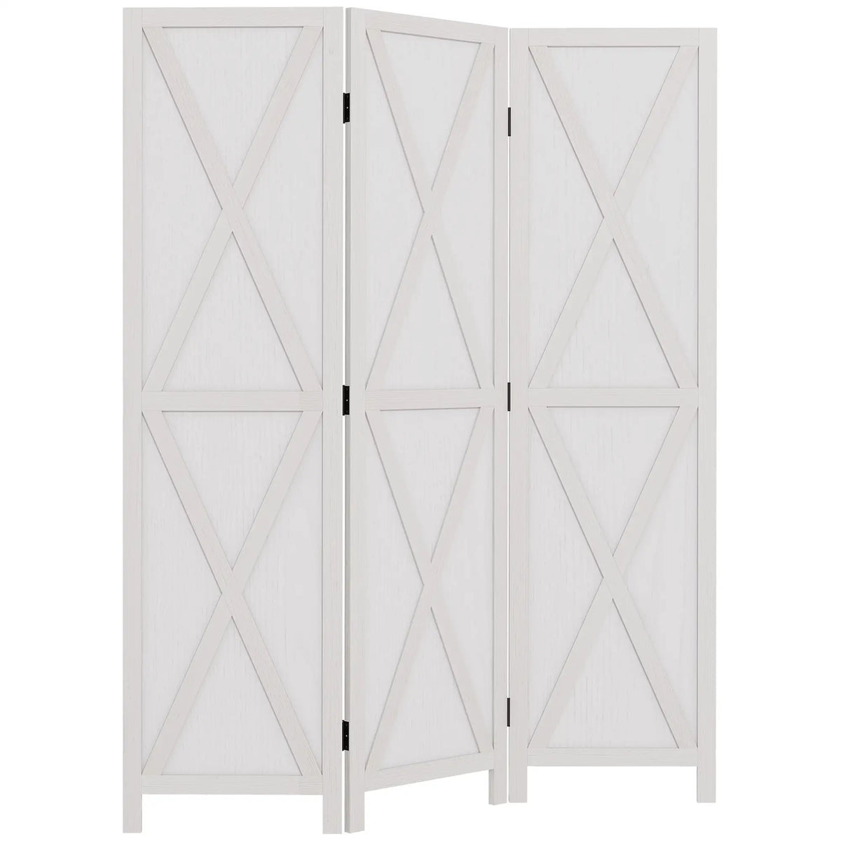 3-Panel Wall Partition, Foldable Wooden Frame 5.6FT, White Room Dividers at Gallery Canada