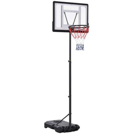 61"- 82.75"H Basketball Stand and Hoop Backboard Adjustable w/ Wheels For Kids Youth Outdoor - Gallery Canada