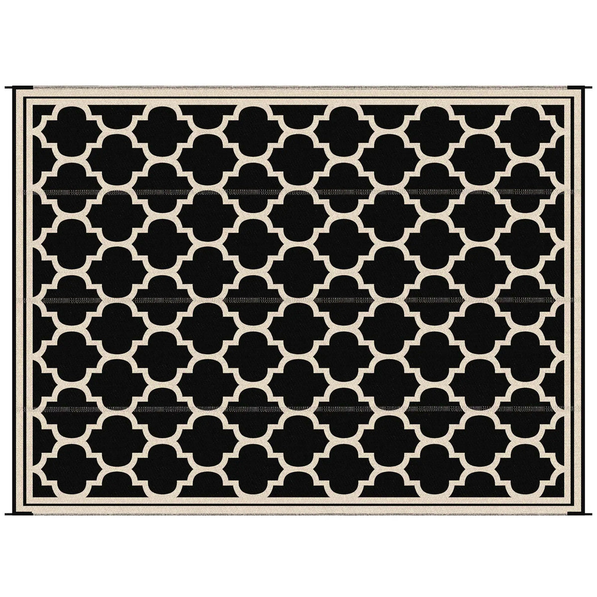 9'x12' Reversible Outdoor RV Rug, Patio Mat, Black Outdoor Reversible Rugs at Gallery Canada