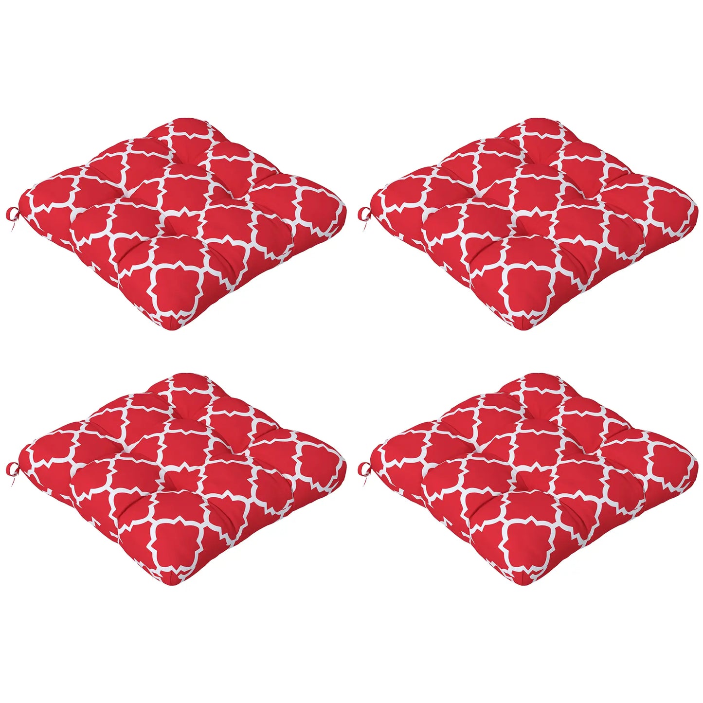 4-Piece Seat Cushion Pillows, Patio Chair Cushions with Ties, Indoor Outdoor Patio Chair Cushions at Gallery Canada