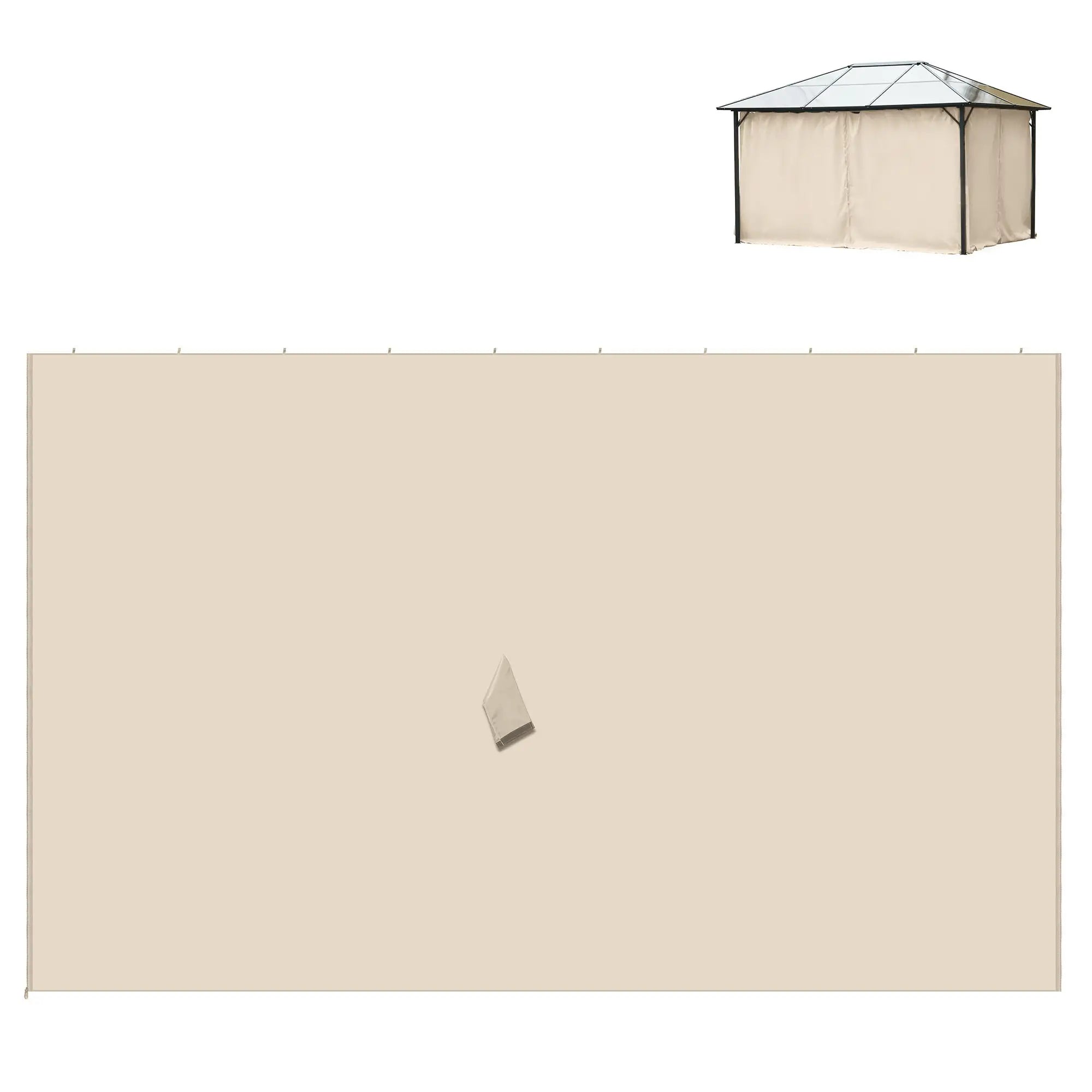 10' x 13' Gazebo Sidewall Set, 4 Panels, Hooks Included, Beige Gazebo Sidewalls at Gallery Canada