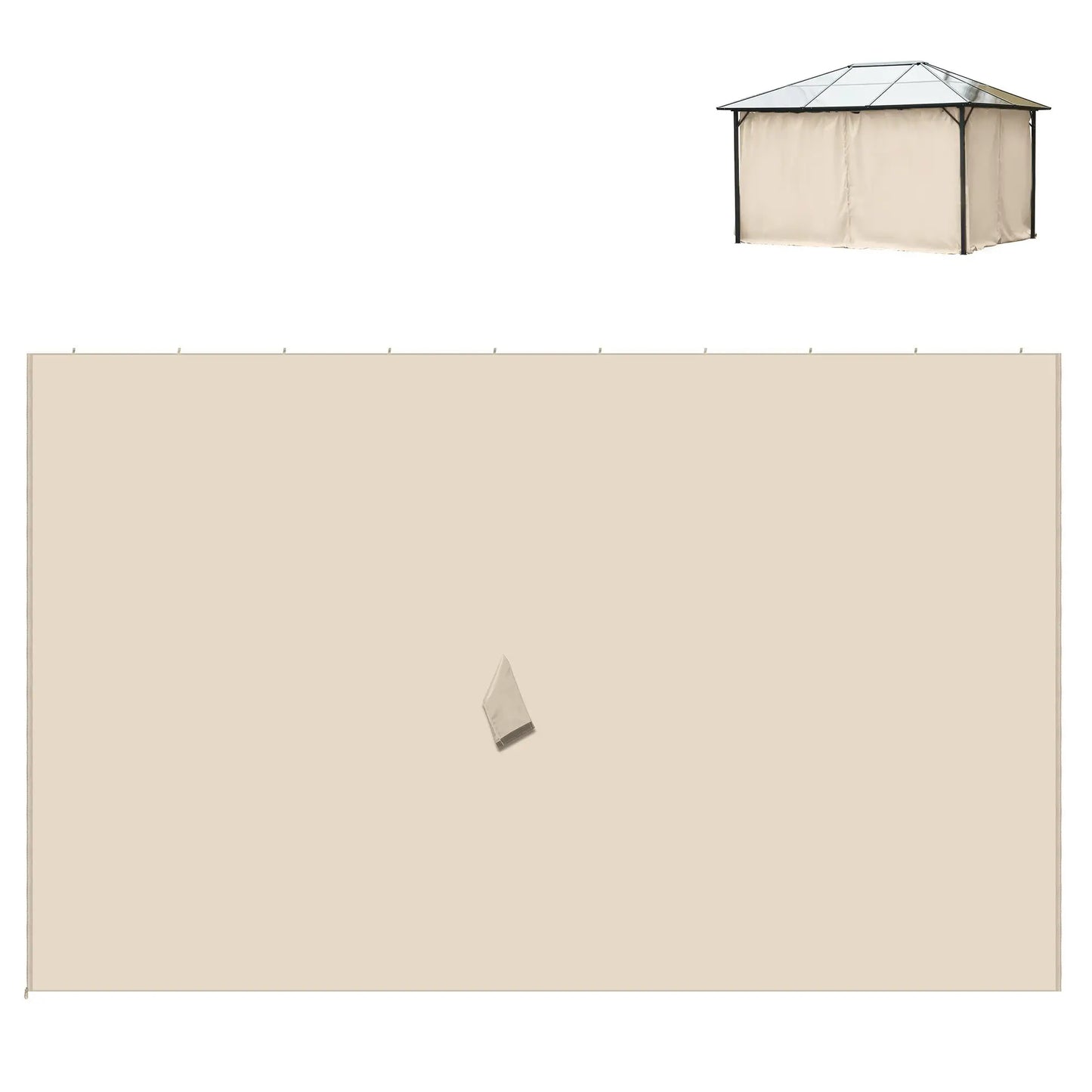 10' x 13' Gazebo Sidewall Set, 4 Panels, Hooks Included, Beige Gazebo Sidewalls at Gallery Canada
