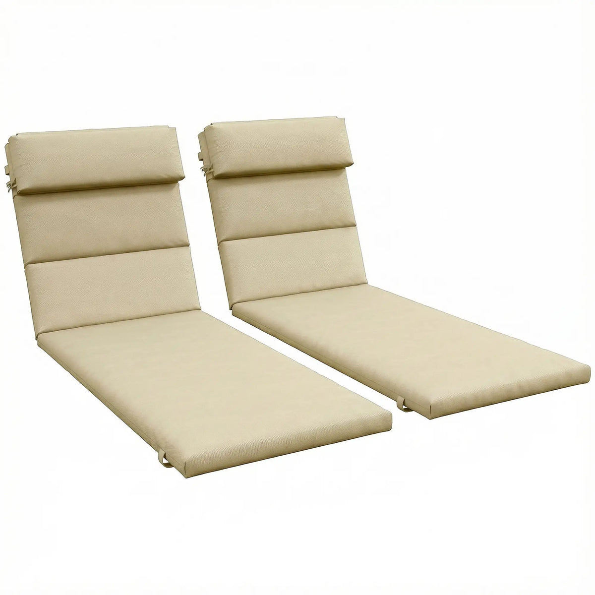 Patio Chaise Lounge Chair Cushions, Set of 2, Beige Patio Chair Cushions at Gallery Canada