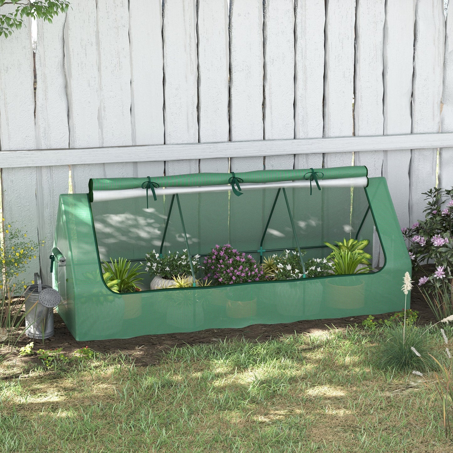 Portable Mini Greenhouse with Mesh Windows for Indoor and Outdoor, 94.5" x 35.4" x 35.4", Green at Gallery Canada
