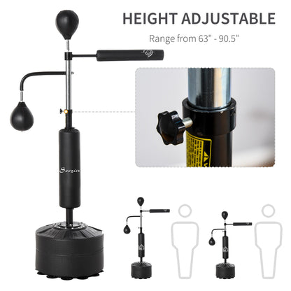 3-in-1 Boxing Punching Bag Stand with 2 Speed Balls, 360° Reflex Bar, PU-Wrapped Bag, Adjustable Height at Gallery Canada