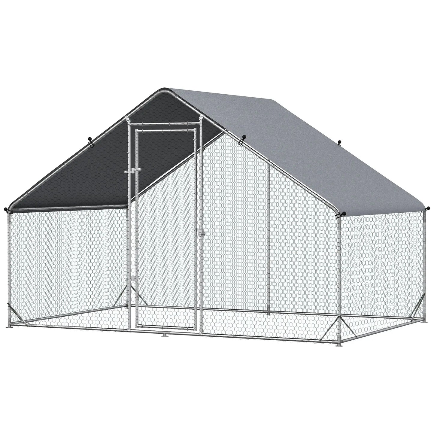 9.8' x 6.6' x 6.6' Chicken Coop, Outdoor Hen House With Cover, Lockable Door Chicken Coops at Gallery Canada