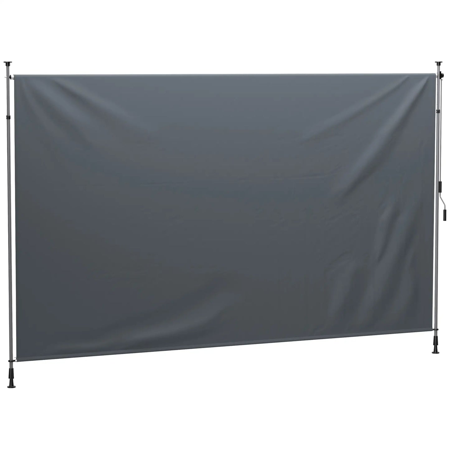 13' x 10' Manual Retractable Patio Awning, UPF30+ Water-Resistant, Dark Grey Patio Awnings at Gallery Canada