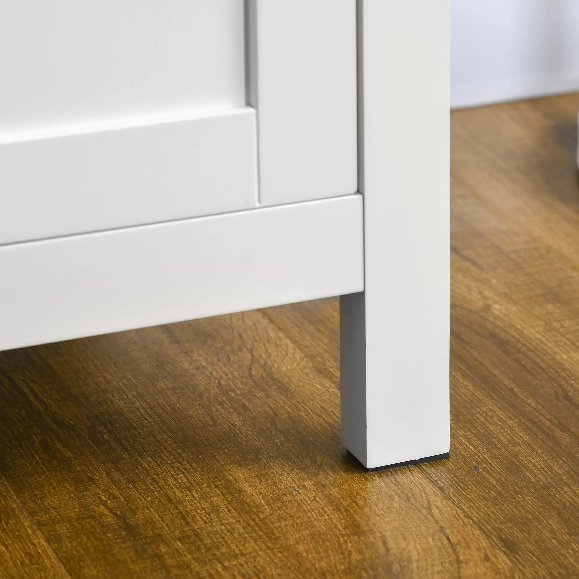 White Sideboard Cabinet, Buffet Table with Drawer, Double Door Cupboard, Adjustable Shelf, White Bar Cabinets at Gallery Canada