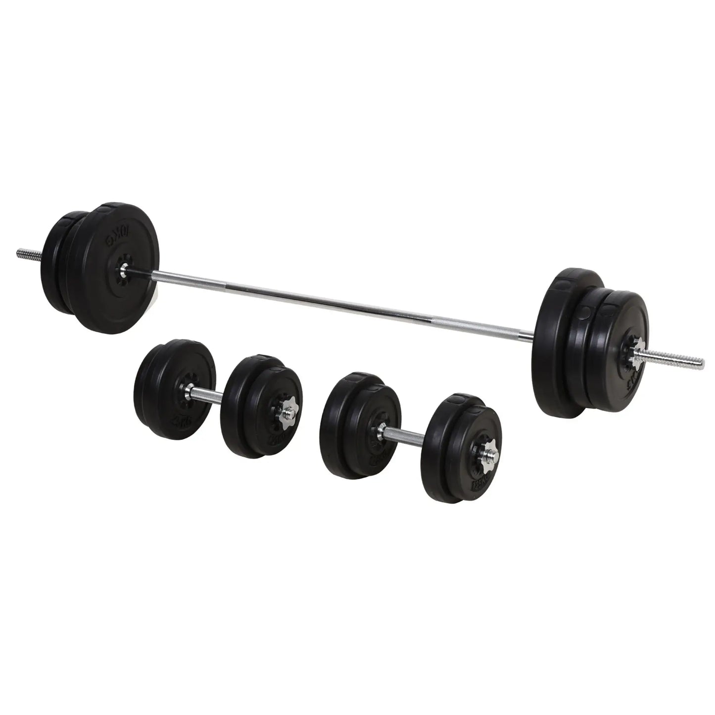 145lbs Adjustable Dumbbell, Barbell Set, Plate Bar Clamp Rod Dumbbells & Barbells at Gallery Canada