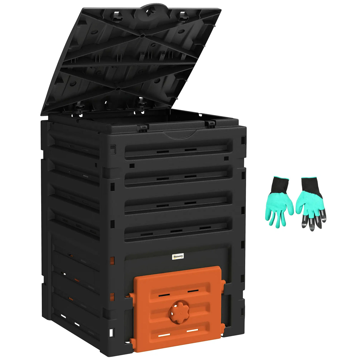 Compost Bin, Garden Composter, 120 Gallon (450L), Orange Garden Accessories at Gallery Canada