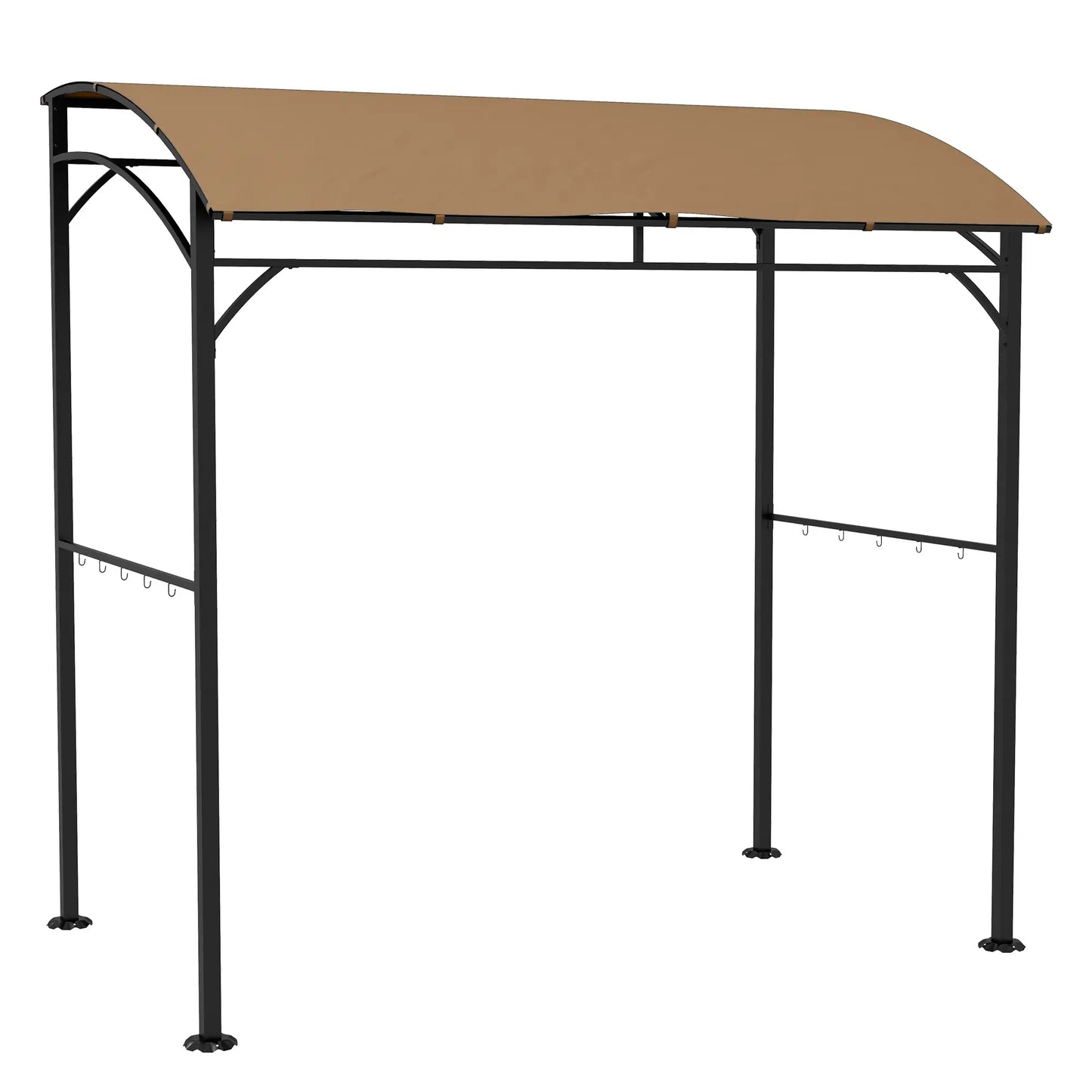 7' x 5' Garden Grill Canopy, Steel Frame, Dark Brown BBQ Grill Gazebos at Gallery Canada