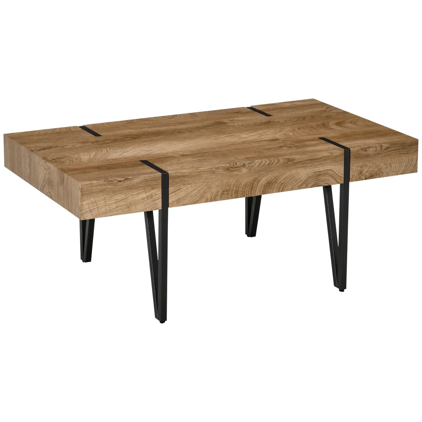Rustic Coffee Table, Rectangle with Steel Hairpin Legs, Living Room Coffee Tables at Gallery Canada