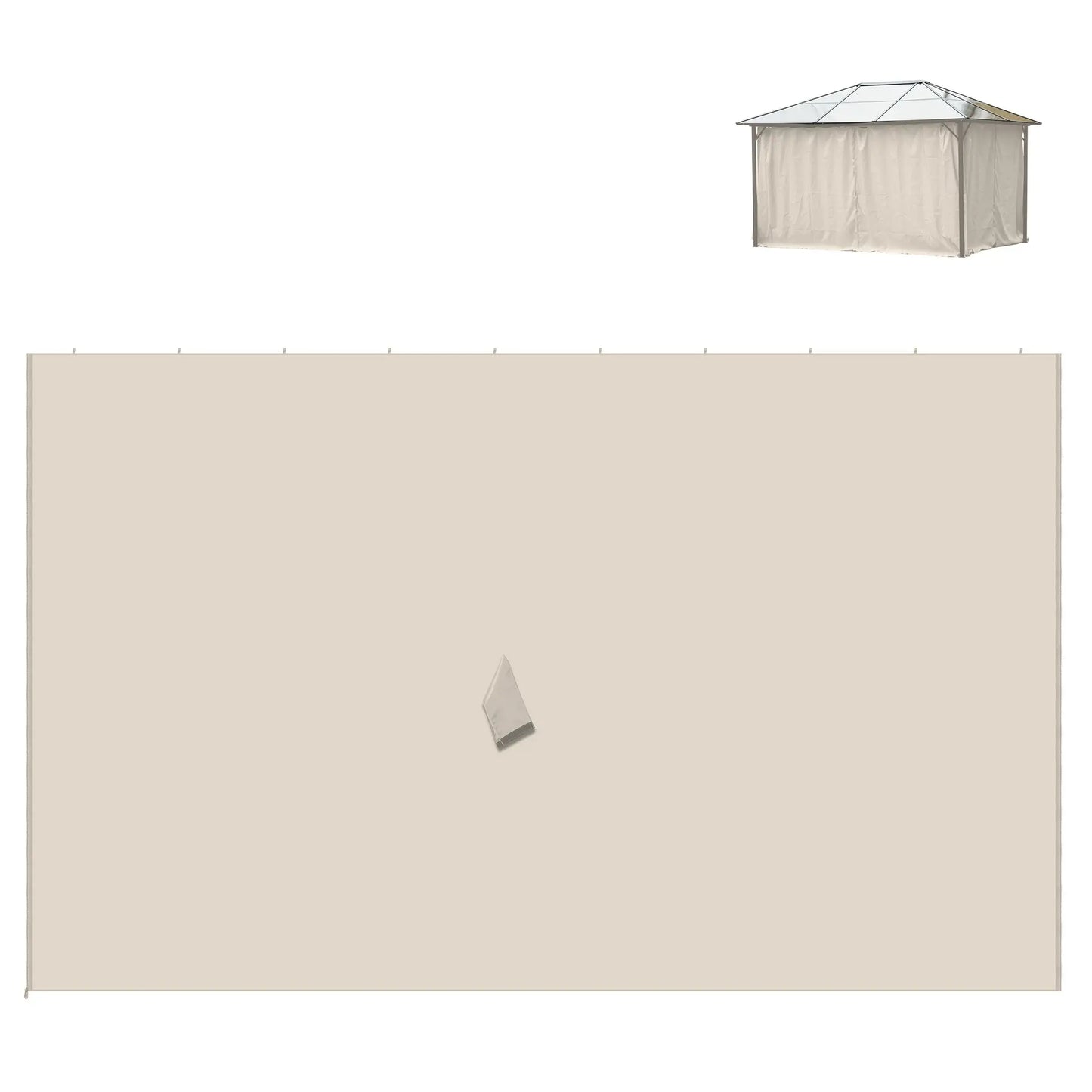 10' x 12' Gazebo Sidewall Set, 4 Panels, Hooks/C-Rings, Beige Gazebo Sidewalls at Gallery Canada