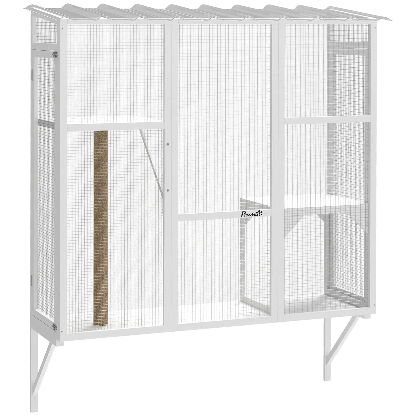 Wooden Catio Outdoor, Cat Window Box Enclosure, White Outdoor Cat Enclosures at Gallery Canada