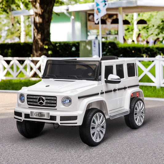 Licensed 12V Kids Ride on Car with Remote, Music, Lights, MP3, White Electric Toy Cars White at Gallery Canada