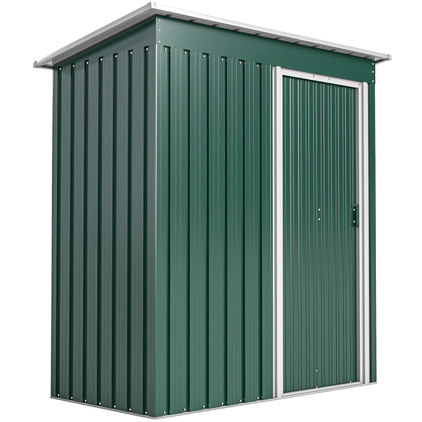 5 x 3 FT Outdoor Storage Shed, Steel Frame, Sliding Door, Green Sheds at Gallery Canada