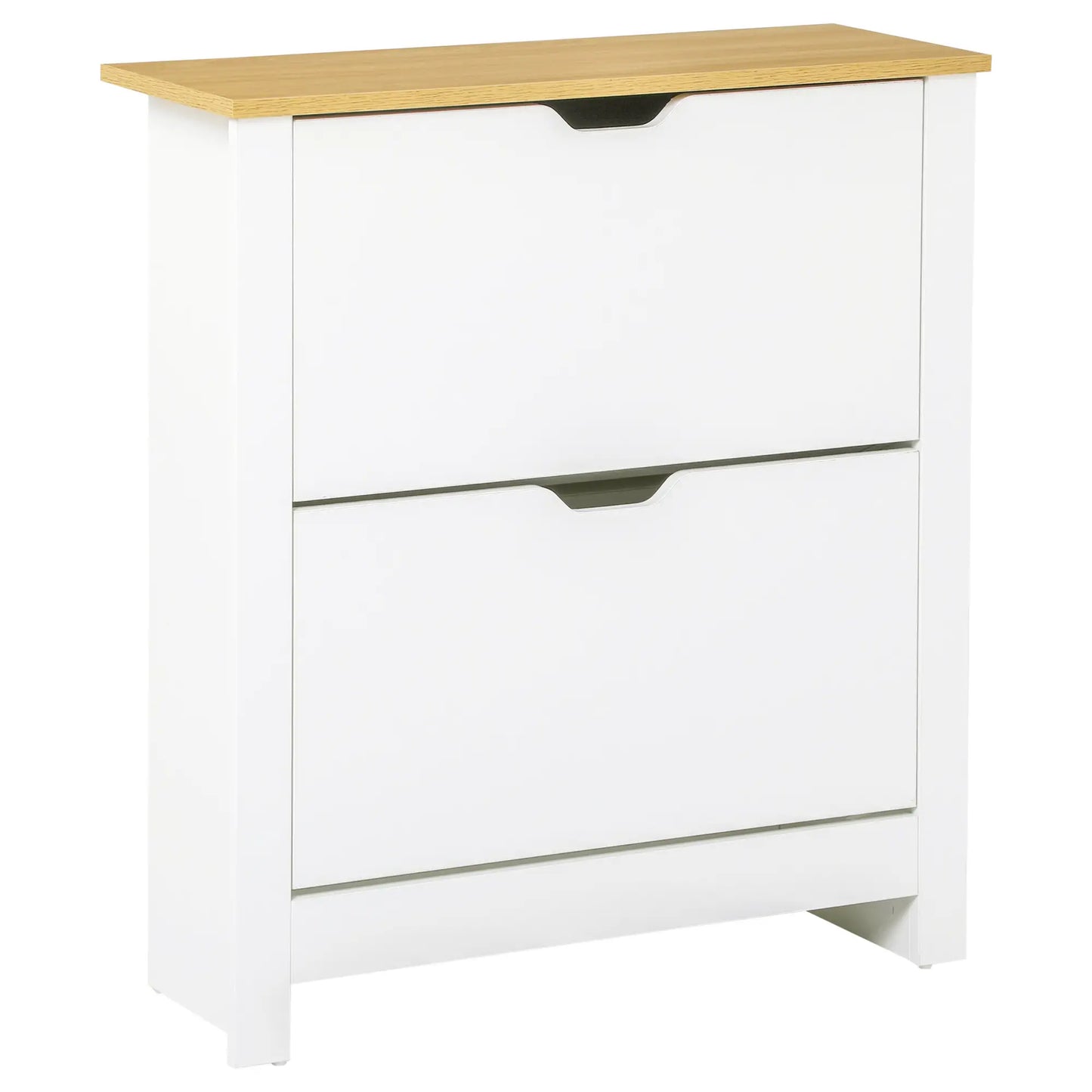 Shoe Storage Cabinet, 2 Flip Drawers, Adjustable Shelves, White Shoe Storage Cabinets & Racks at Gallery Canada