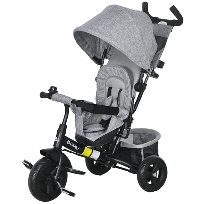 4 in 1 Tricycle for Toddler 1-5 Years with Parent-Push Handle, Grey at Gallery Canada