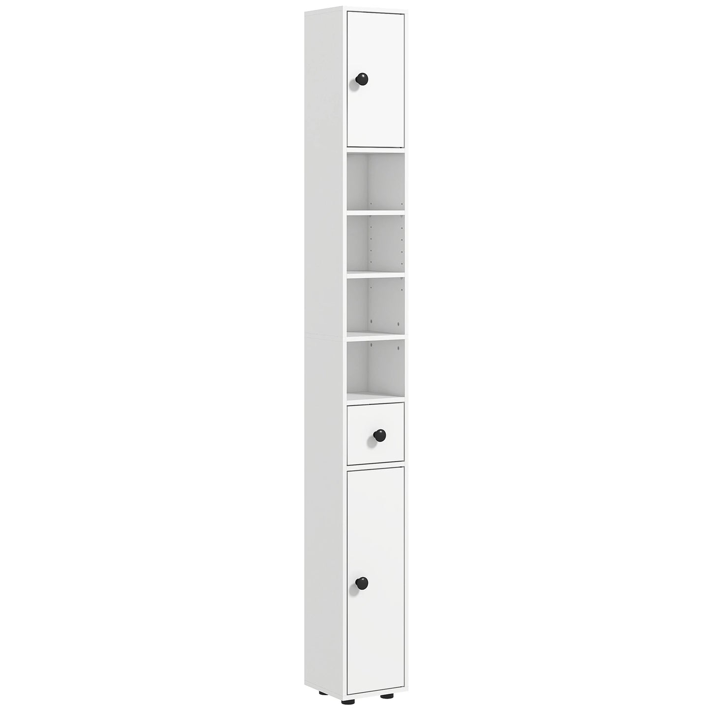 71" Tall Bathroom Storage Cabinet, Adjustable Shelves, 2 Door, White Bathroom Cabinets at Gallery Canada