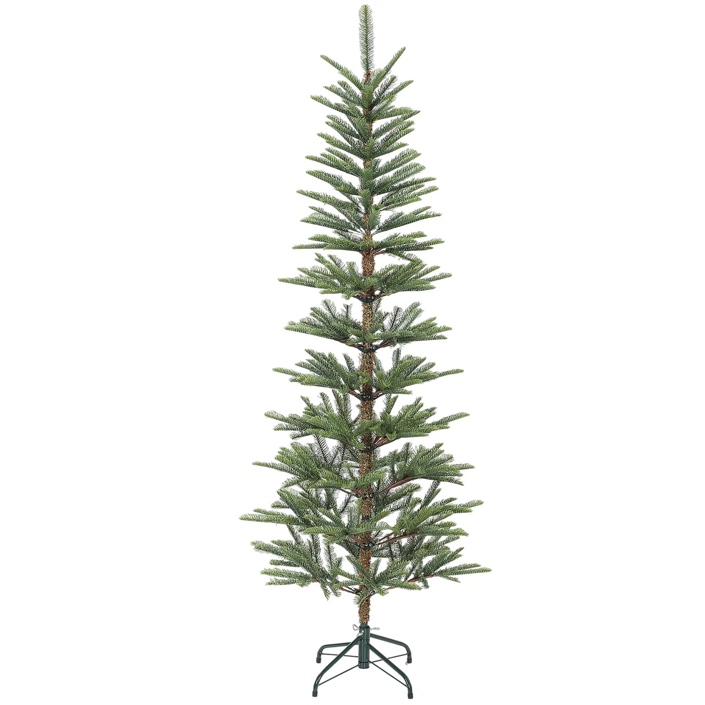 6 ft Artificial Fir Pencil Christmas Tree, Metal Stand, Green Pencil Christmas Trees at Gallery Canada
