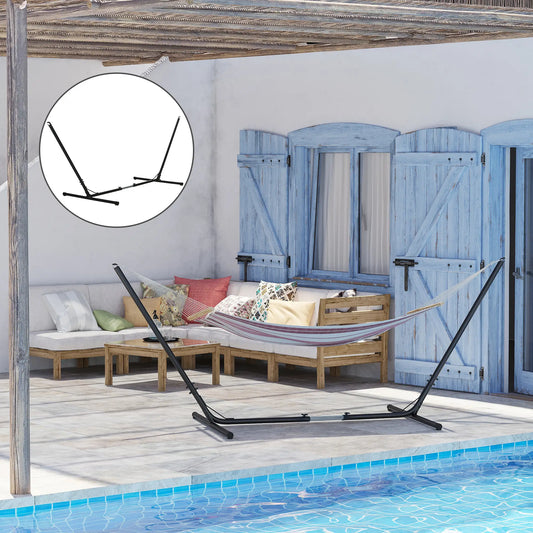 Adjustable Hammock Stand, Fits 10-13 ft, 264lbs Capacity, Black Hammock Stands Black at Gallery Canada
