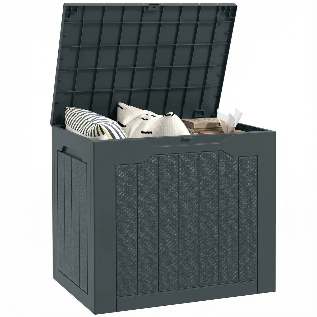 28 Gallon Deck Box, Resin Outdoor Storage, Waterproof UV Resistant Patio Storage Boxes at Gallery Canada
