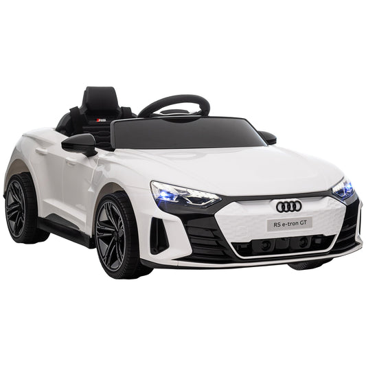 Electric Ride On Car with Remote Control, 12V 3.1 MPH Kids Ride-On Toy for Boys and Girls with Suspension System, Horn Honking, Music, Lights, White at Gallery Canada