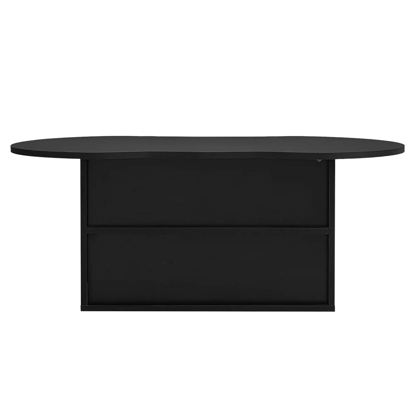 Coffee Table with Drawer, Open Storage, 39.5" L x 23.5" W x 15" H, Black Coffee Tables at Gallery Canada
