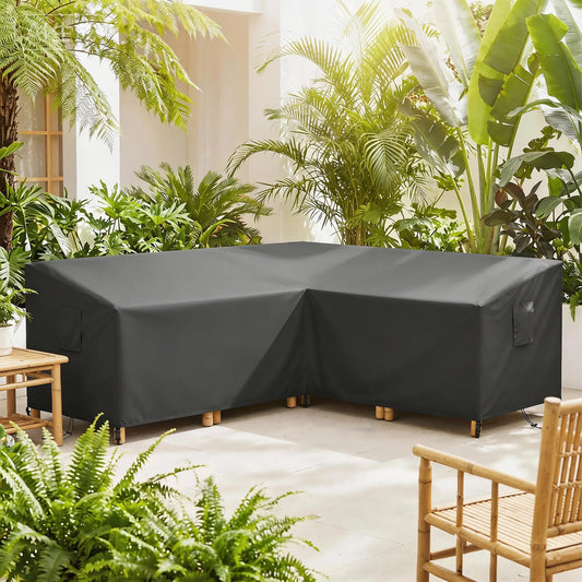 V-Shaped Patio Furniture Cover, Waterproof, 85" x 85", Black Patio Furniture Covers Black at Gallery Canada
