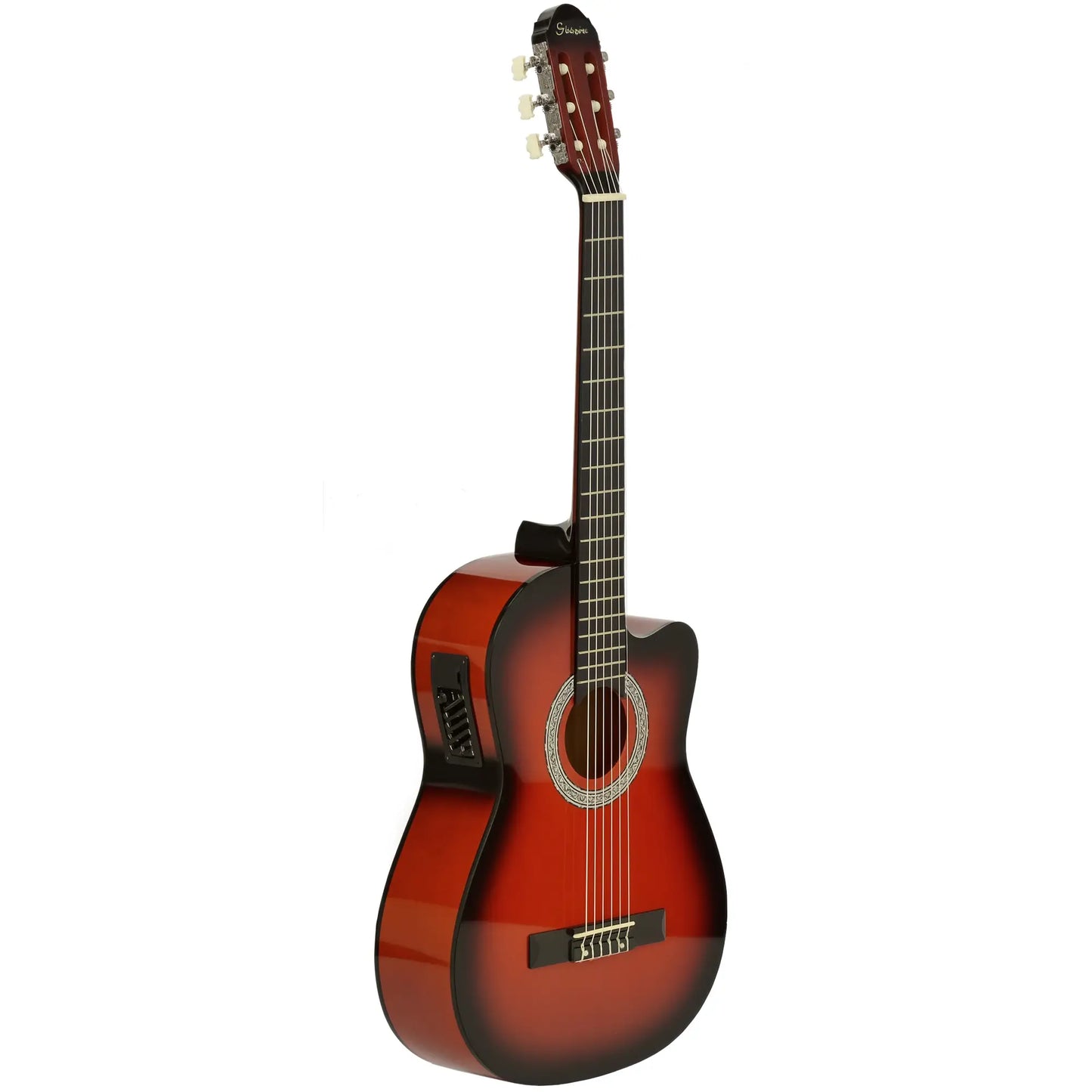 39.5 Inch Acoustic Electric Guitar, Beginner Set, Wine Red Electronic Musical Pianos at Gallery Canada