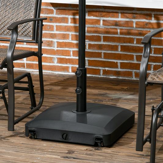 66 lb Heavy Duty Patio Umbrella Stand, Outdoor Garden Base, Black Umbrella Bases Black at Gallery Canada