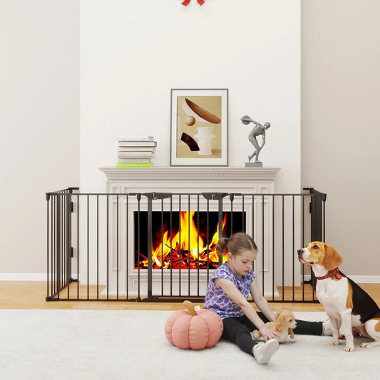 Foldable Dog Playpen, Indoor for Small Medium Dogs, Black Houses, Kennels & Pens Black at Gallery Canada