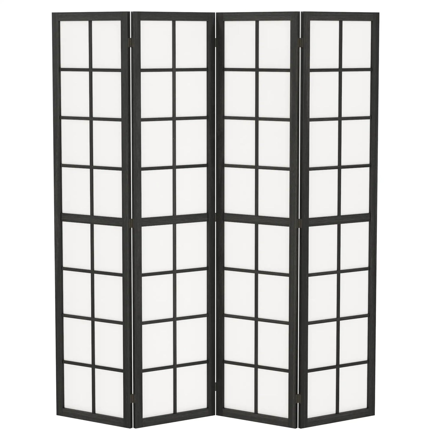 4 Panel Room Divider, 5.6 ft, Folding Wall Partition, Black Room Dividers at Gallery Canada