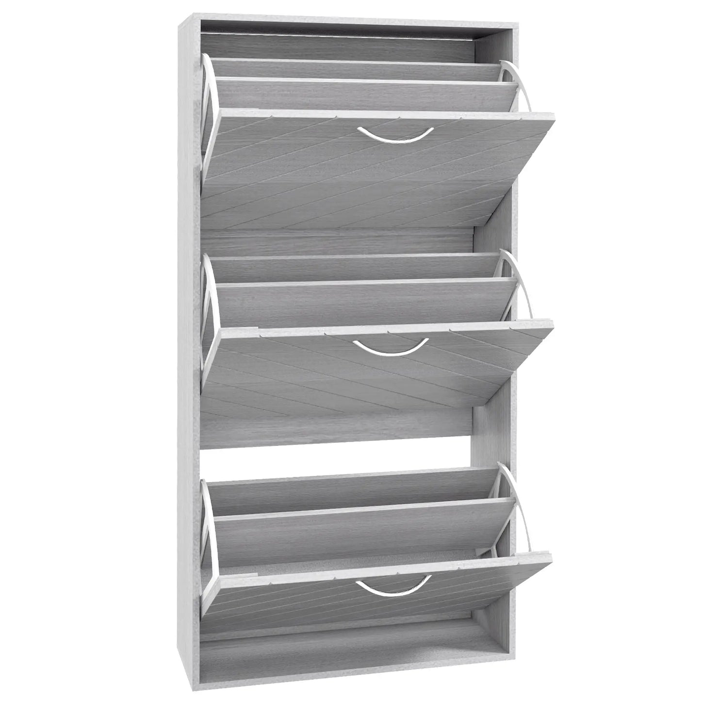 Shoe Storage Cabinet, 3 Flip Drawers, Slim 12 Pair Organizer Shoe Storage Cabinets & Racks at Gallery Canada